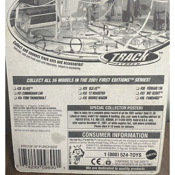 2001 Hot Wheels First Edition, Mo' Scoot, 33/36, Collector #045, Orange - Picture 7 of 7